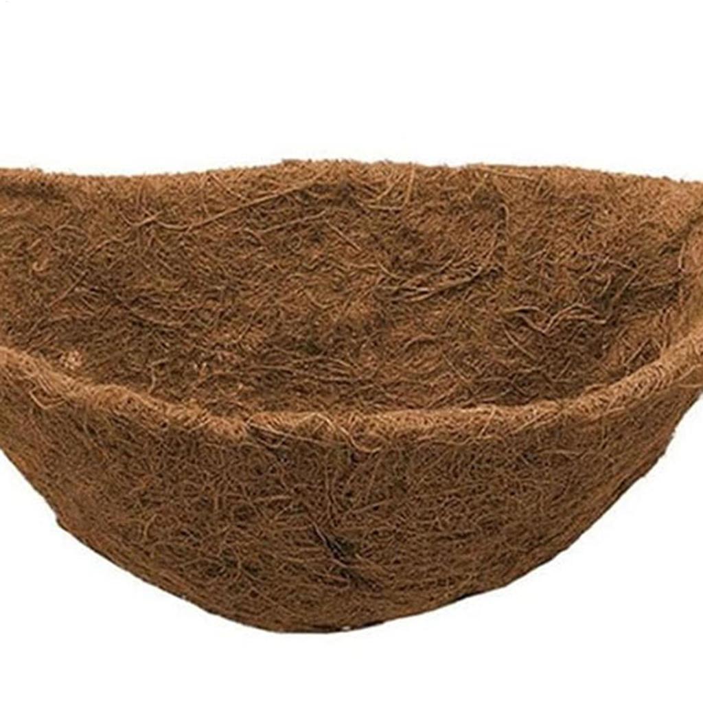 25/30/35/41cmNatural Coco Fiber Planter Liner, Breathable Replacement Insert for Hanging Basket, Garden Flower Pot Coir Liners