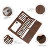 Crazy Horse Leather Men's Long Wallet, Two Fold Genuine Leather, Pure Top Layer Cowhide Wallet, Retro Wallet