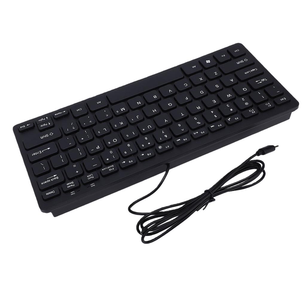 Type C Wired Keyboard Quiet Lightweight Silent Chocolate Key Small Wired Keyboard for Computer PC Laptop