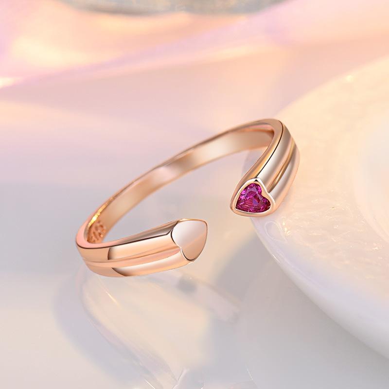 NEW 925 Sterling Silver AAA Zircon Rings For Women Love Heart Engagement Wedding Ring Luxury Charm Fashion Jewelry Party Gift