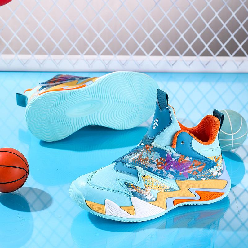 

Kids Non-slip Basketball & Running Shoes - Wear-resistant, Professional Training, Boys Sports Sneakers for Autumn/Winter 2025. 31 помаранчевий/небо синє кольору