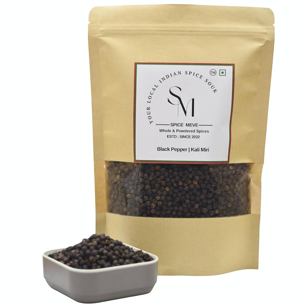 Spice Meve Premium Black Pepper Corns | Pure Natural Kalimiri/Black Pepper (250 gm)