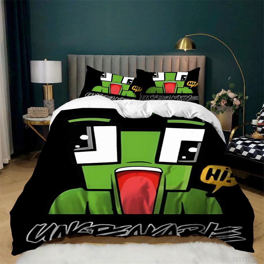 3 Pieces All Season Duvet Cover Set Single Unspeak_Able Quilt Cover Cozy Lightweight Quilt Cover Bedding Set For Kids
