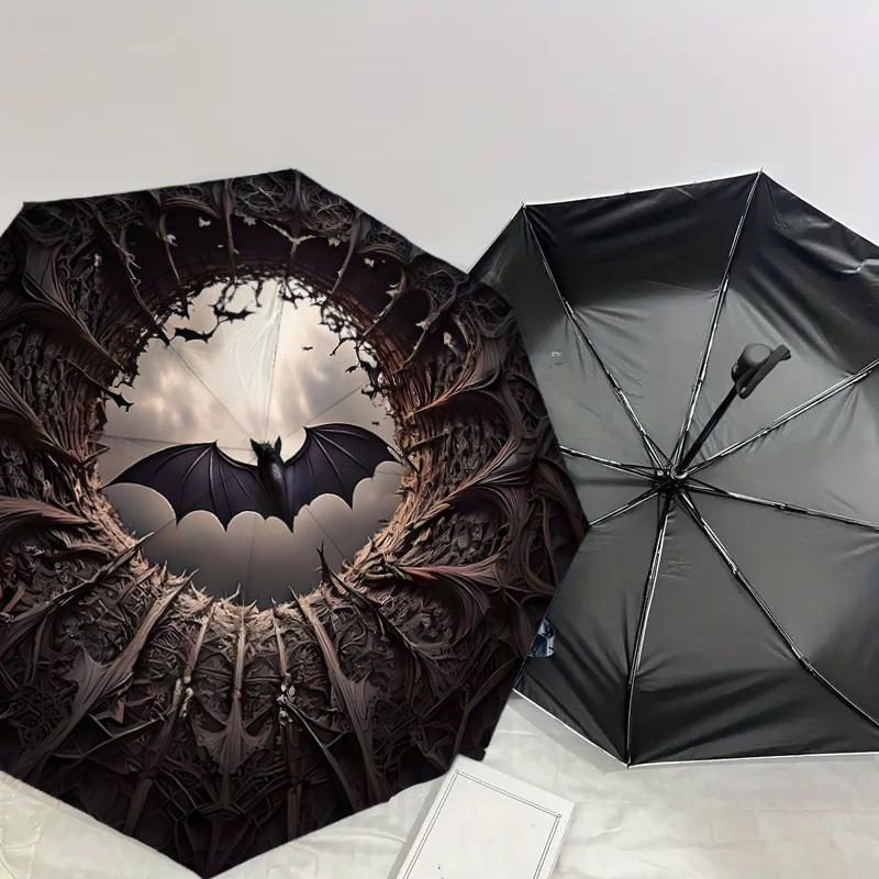 1pc Bat Cave Fantasy Artwork Umbrella with Plastic Handle,Suitable for All Seasons Home Travel Outdoor UmbrellaDD1305