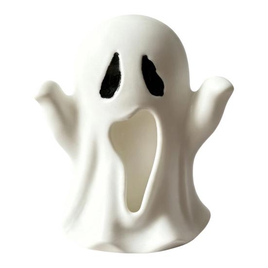 Indoor Spooky Decorations 3D Printed Ghost Figurine, Small Statue, Halloween Decorative Figurines Cute Desktop Decoration for Party Tabletop