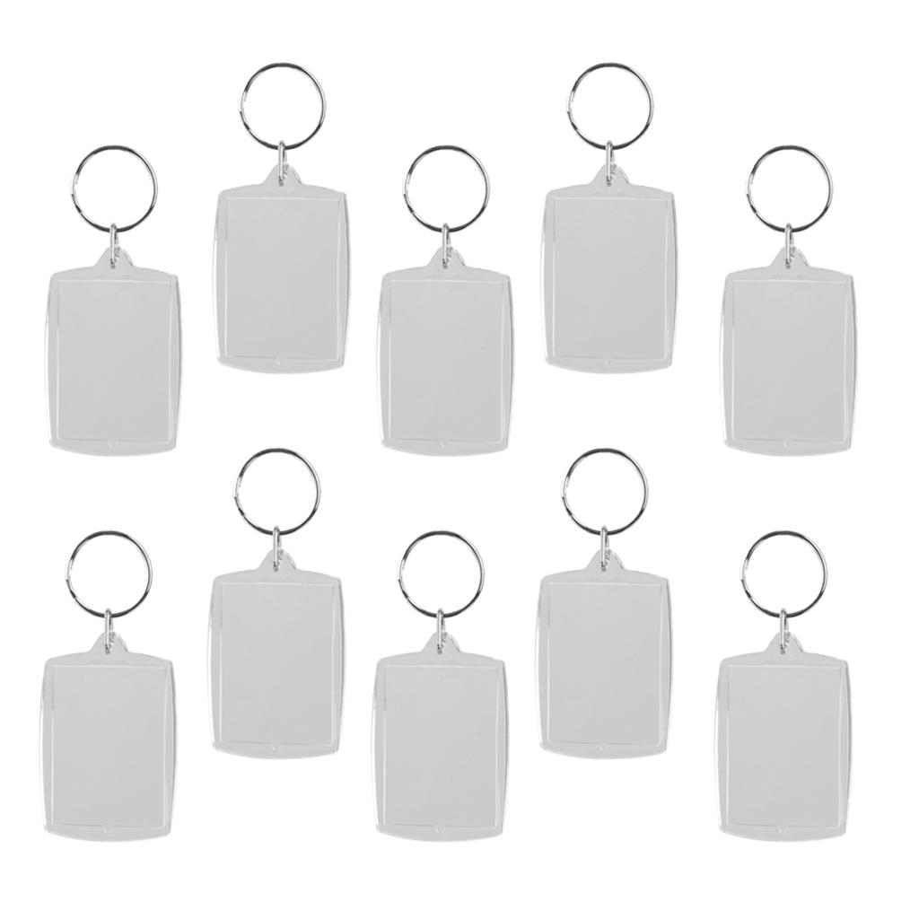 10 Acrylic Photo Holder Keyring Keychain