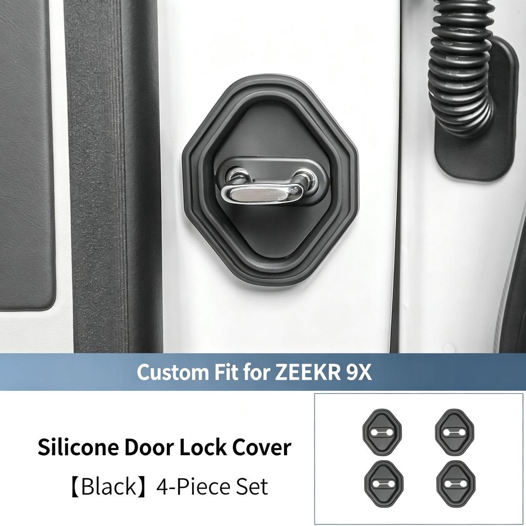 FOR ZEEKR 9X Door Lock Protection Cover, Decorative Door Lock Buckle, Silicone Protective Cover, Interior Accessories