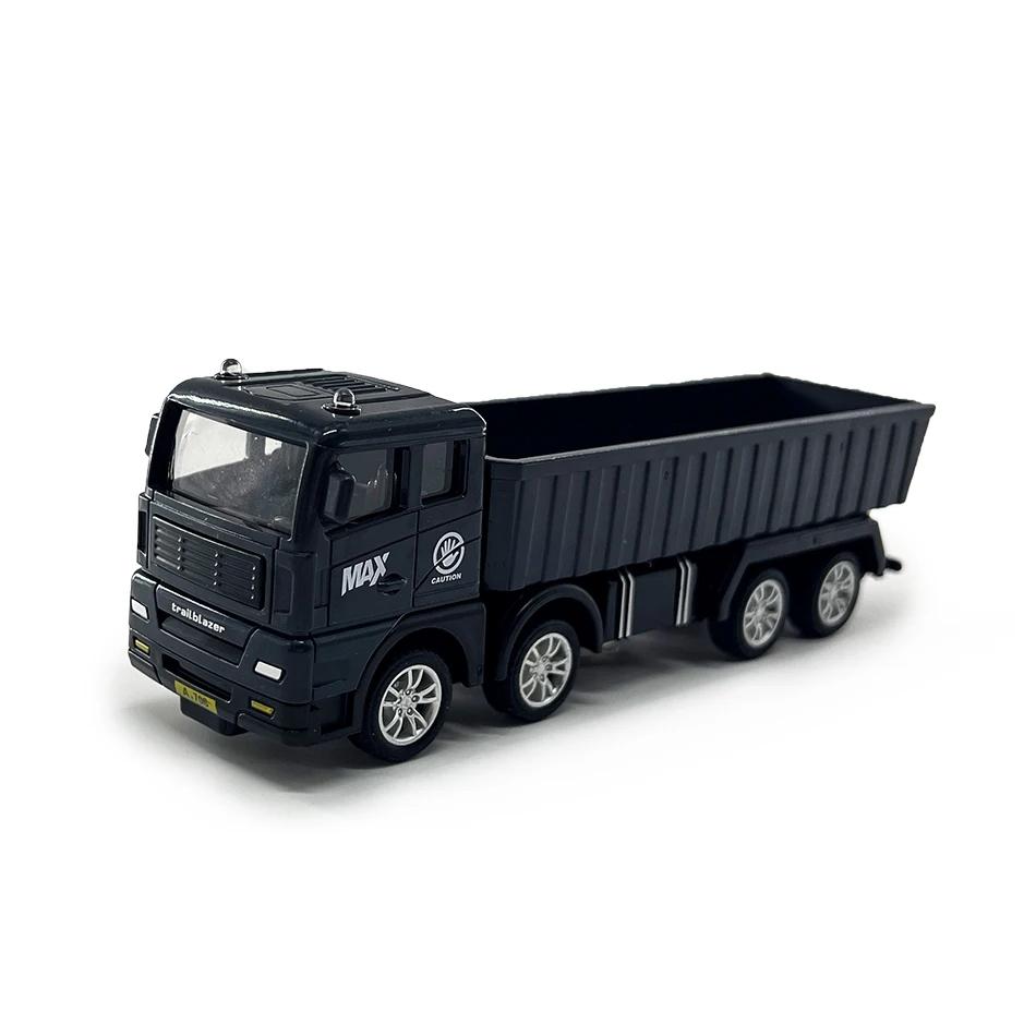 Pull Back Container Truck Toy Freight Vehicle Model Educational Game Gift for Boys Kids Children