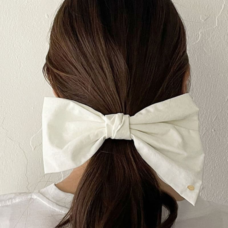 oar Classic Leaf Ribbon Barrette (2 colors, choose 1)