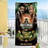 Toalla de Playa Personalizada con Nombre de Wrestlemania Alta Absorción y Secado Rápido