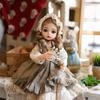 Cloveray 14 Cute Vinyl BJD Doll 45cm Ball-Jointed Doll with 15 Articulated Joints, Fully Articulated, Glass Eyes, Handmade Makeup, Interchangeable