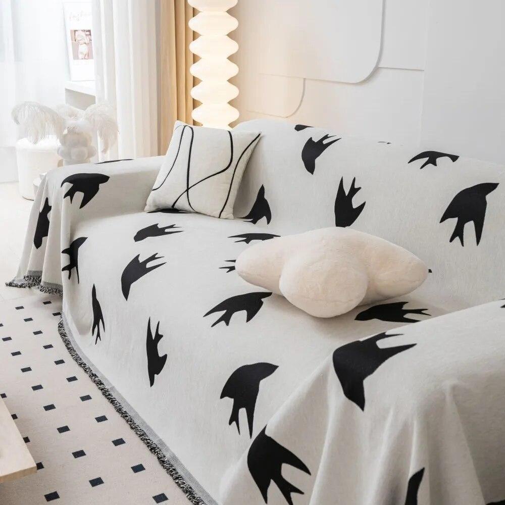 

Four Season Three Seat Chenille Sofa Cover Dustproof Anti Cat Scratch Protection Soft Blanket Mat for Living Room Decor 180x130cm