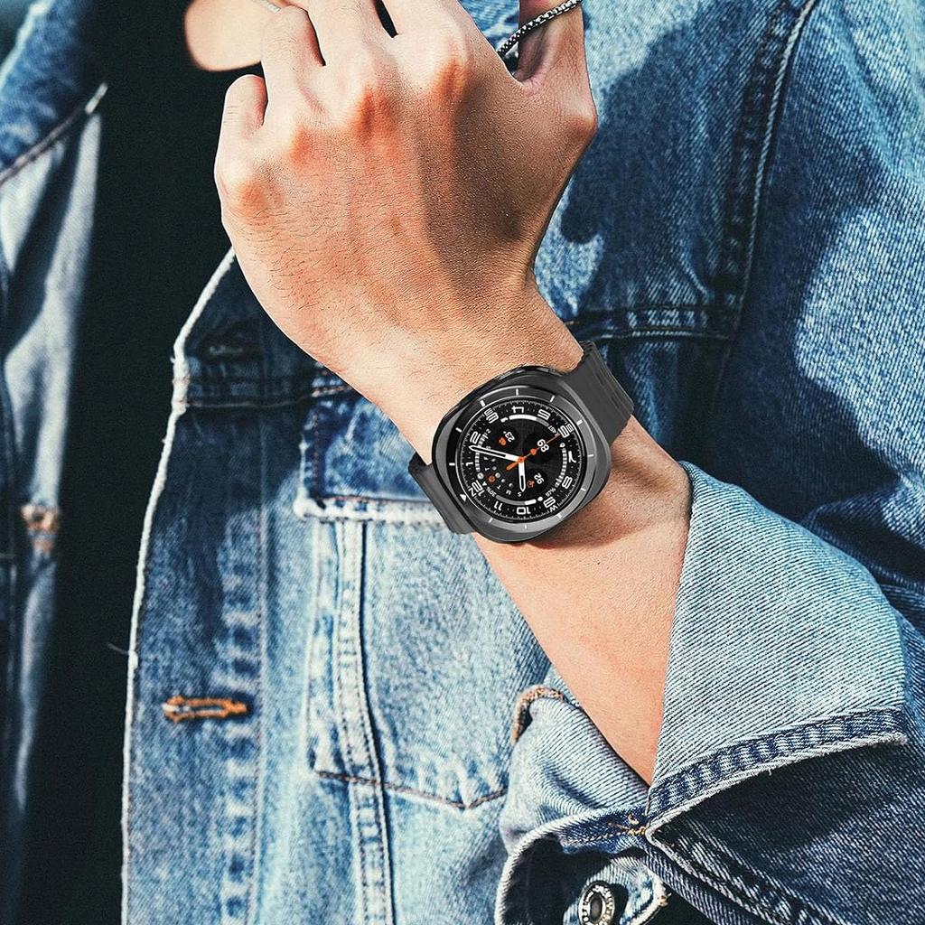 Pouzdro s ochranou displeje pro Samsung Galaxy watch 8 44mm 40mm Měkký TPU kryt displeje Všestranný ochranný rámeček Příslušenství