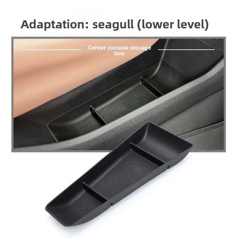 Center Console Lower Storage Box For Byd Seagull - Tpe Double Layer Organizer Tray With Flip Lid Car Interior Accessorie