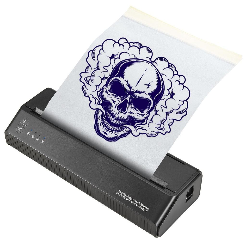 Tattoo Transfer Stencil Printer, Wireless Bluetooth Tattoo Stencil Printer Machine with 10Pcs Transfer Paper and Cloth Bag, Portable Tattoo Printer
