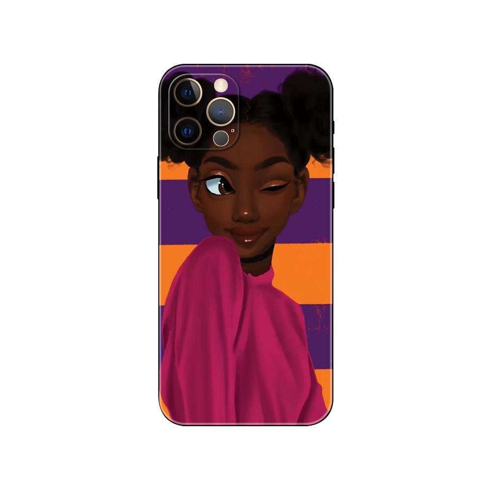

Модный чехол для телефона African Girl для iPhone 5 5s se 6 6s 7 8 plus x 10 XR XS 11 12 13 mini pro MAX черный чехол из ТПУ iphone 13pro MAX