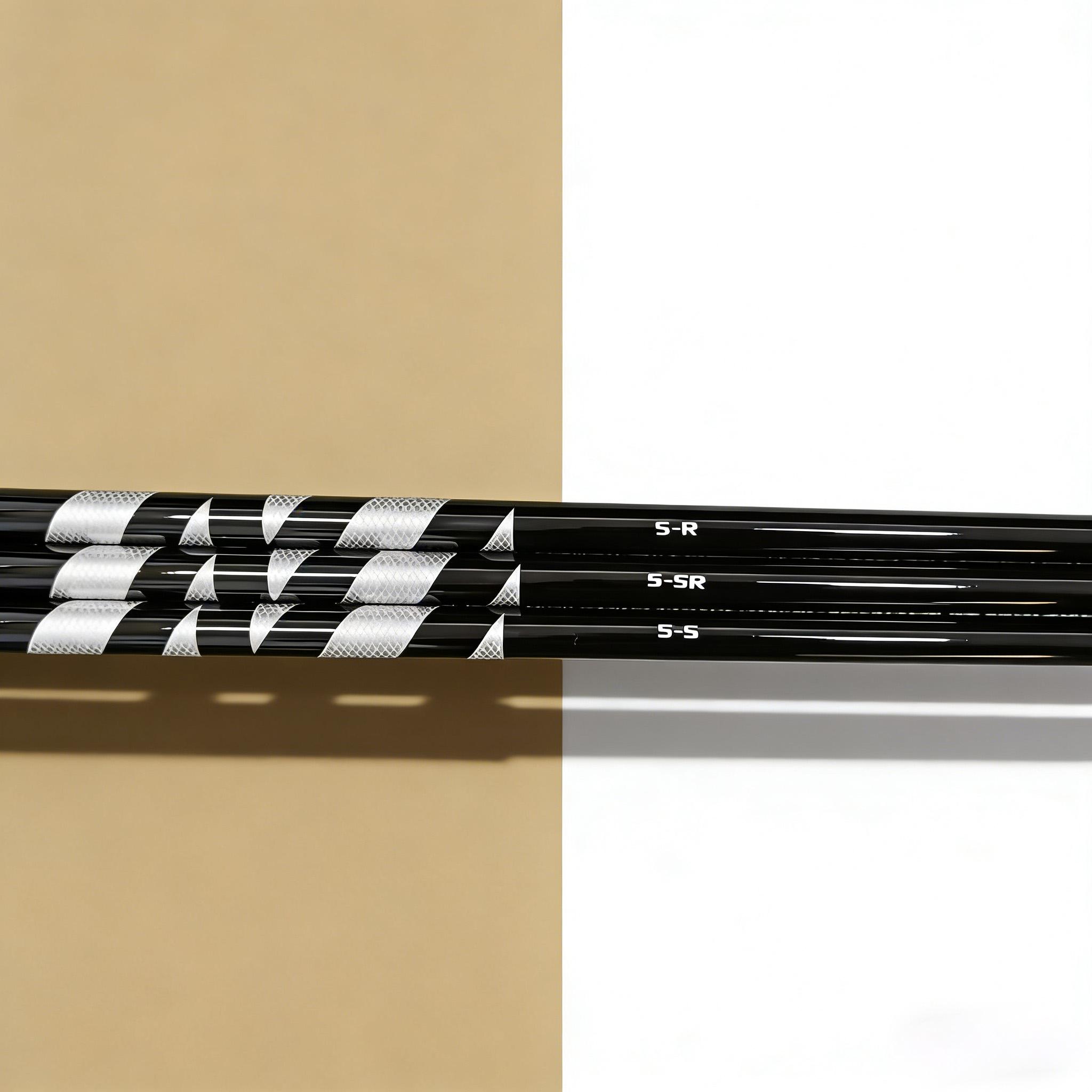 High-Precision Golf Club Shafts with High Forgiveness for Fairway Woods, Available in R/S/X Hardness Levels, with Precise Weight Distribution to Black-5R-Pin