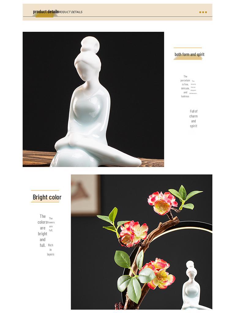 Chinese Style LED Ring Lamp with Backflow Incense Burner for Living Room Decor