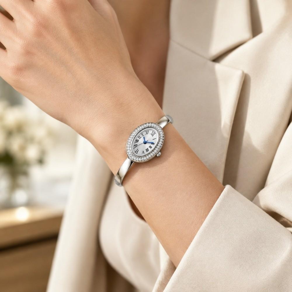 Adjustable Quartz Wrist Watch Stainless Steel Bracelet Ladies Wristwatch Bracelet Wristwatch Women