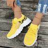 Large Size Fly-woven Sneakers Spring and Summer New Round Head Muffin Sole Leopard Print Breathable Single Shoes