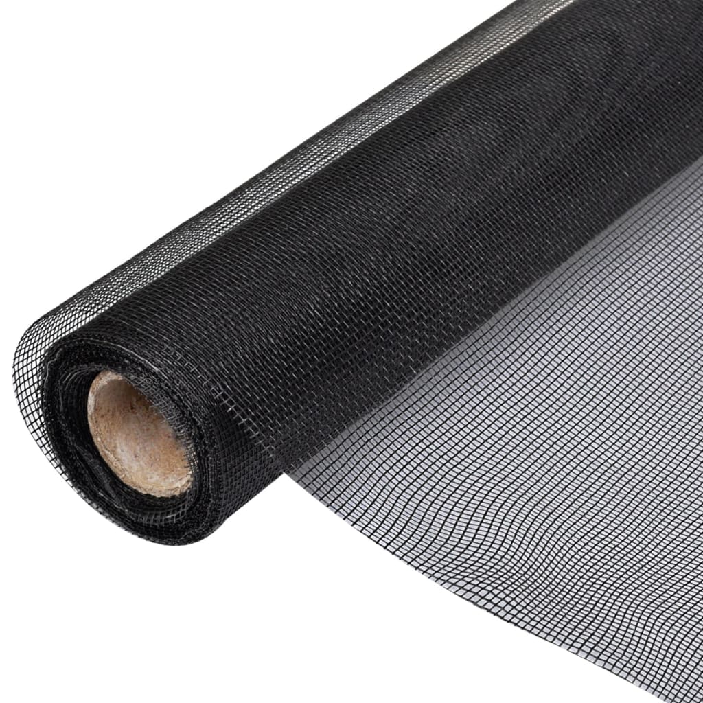 vidaXL Fliegengitter Fiberglas 100x1000 Cm Schwarz