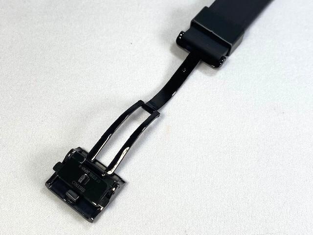 R02K011M9 SEIKO Astron 24mm Silicone Band with for Buckle, Black, SBXA033/ SBXA035/ 7X52-0AK0