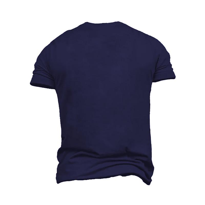 Men's T-shirt Letters Print Summer Trendy Short Sleeve Tees T-Shirts