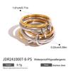 Stainless Steel Layered Simple Ring - Elegant and Unique Finger Ring, Titanium Steel Hand Accessory