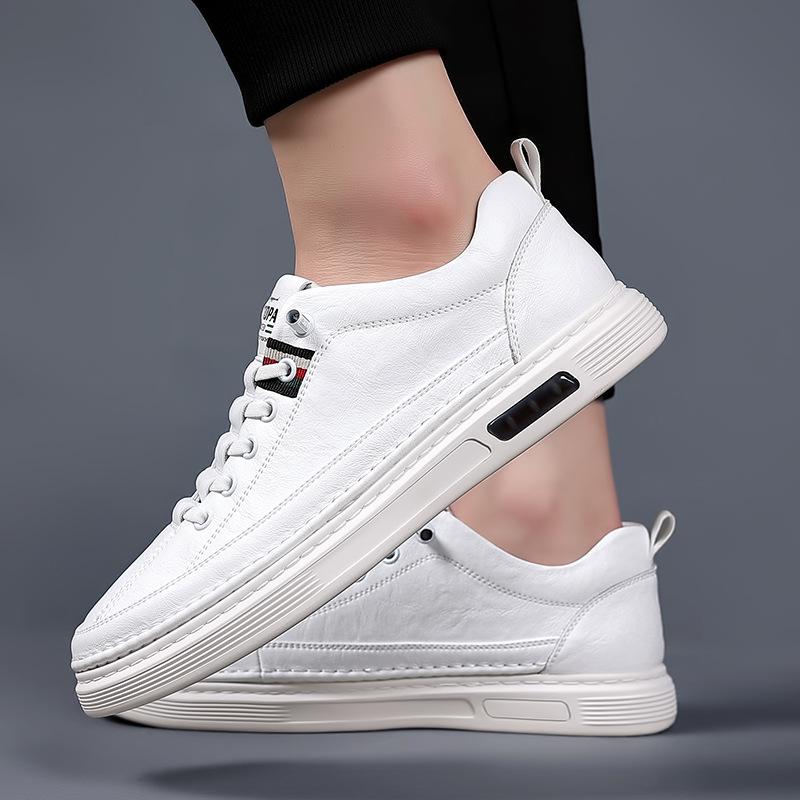 2025 Spring/Autumn Men's Genuine Leather Sneakers - Versatile, Breathable, and Soft Sole Casual Shoes