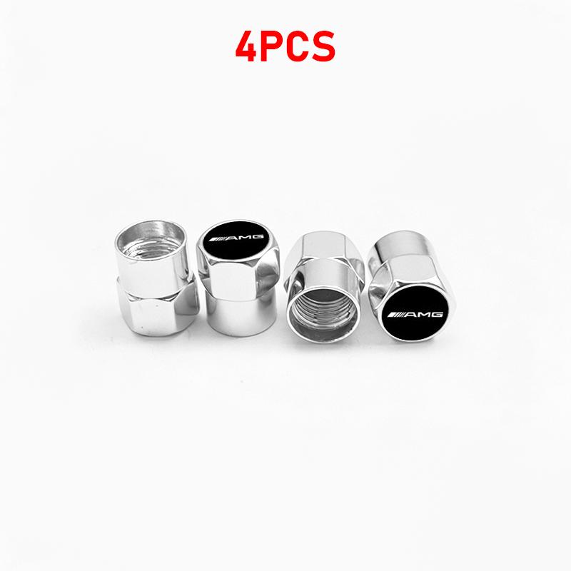 4Pc Car Wheel Tire Valve Caps Air Stem Tyre Plug Accessories For Mercedes-Benz W203 W204 W205 W212 W213 W166 W167 W176 W177 W223