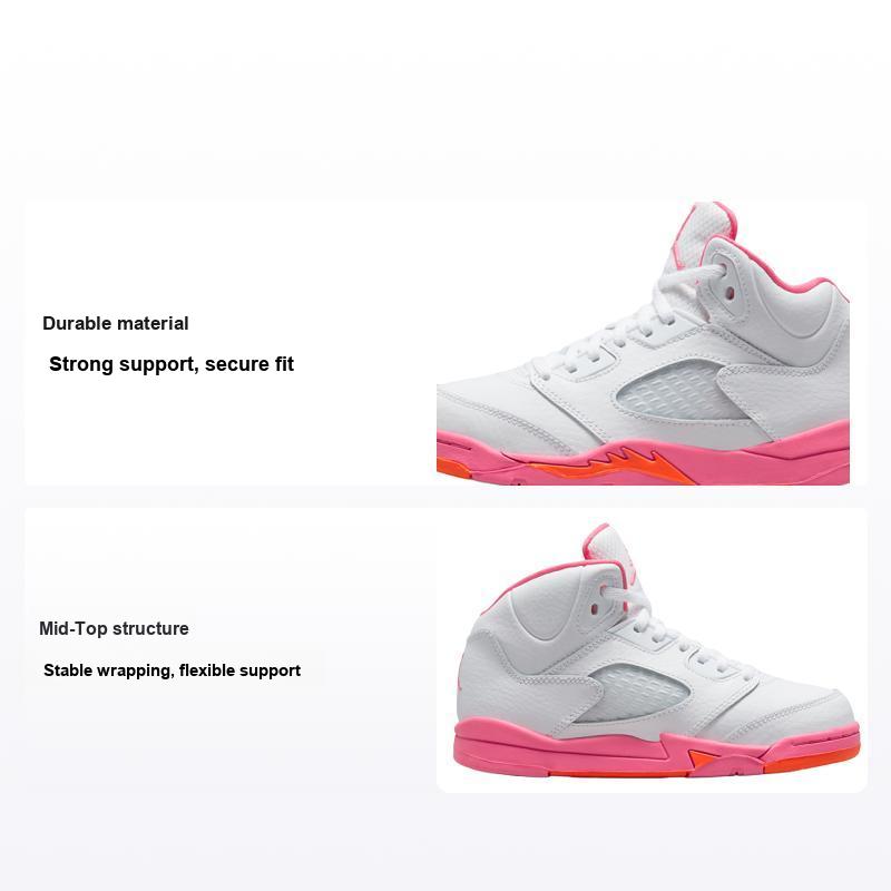 Кроссовки Air Jordan 5 Retro PS Pinksicle Kids White Safety-Orange 440893-168 29.5