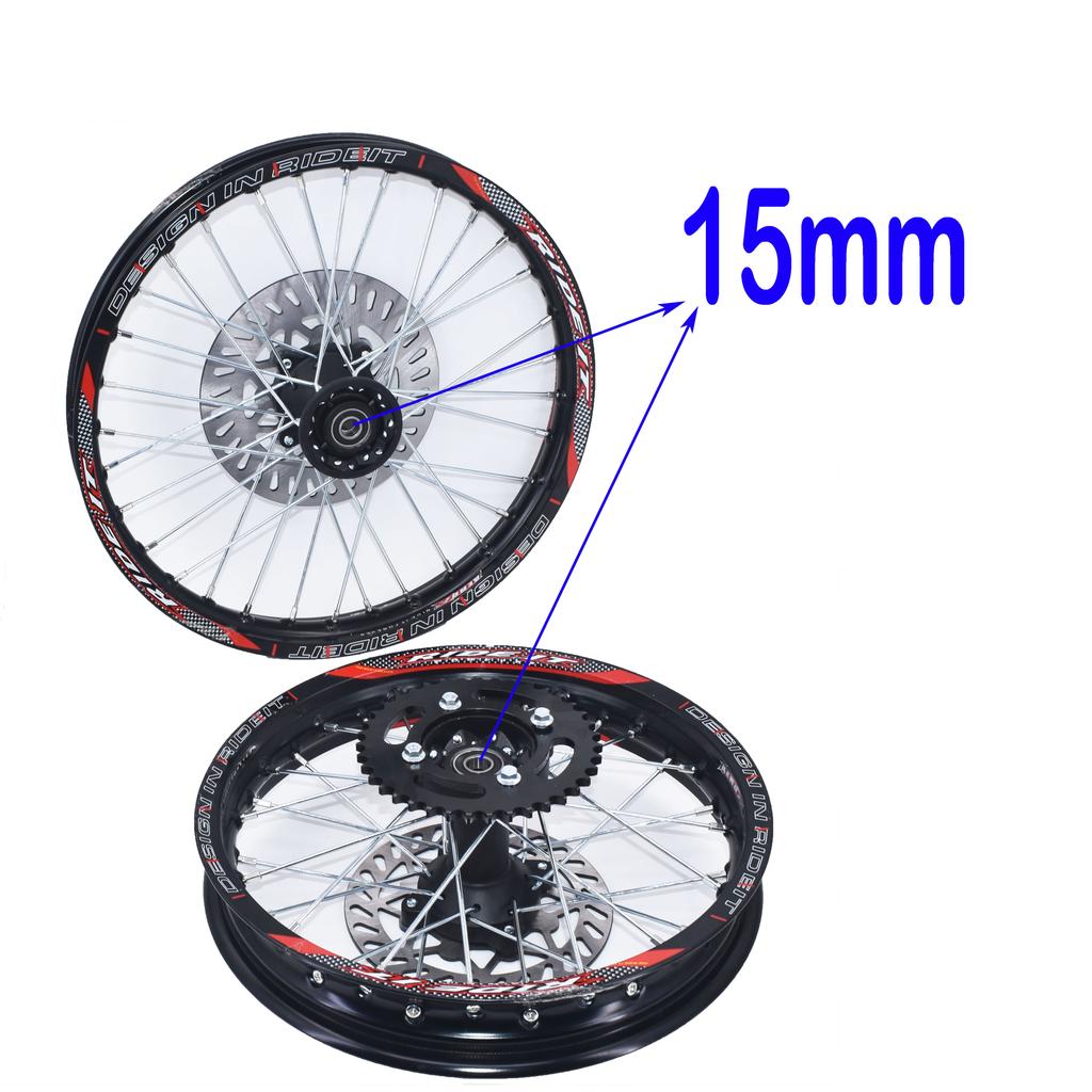 1.60-17 inch Front 1.85-14 inch Rear Rims with sprocket Disc Brakes For KLX CRF Kayo BSE Dirt Pit Bike Motorcycle