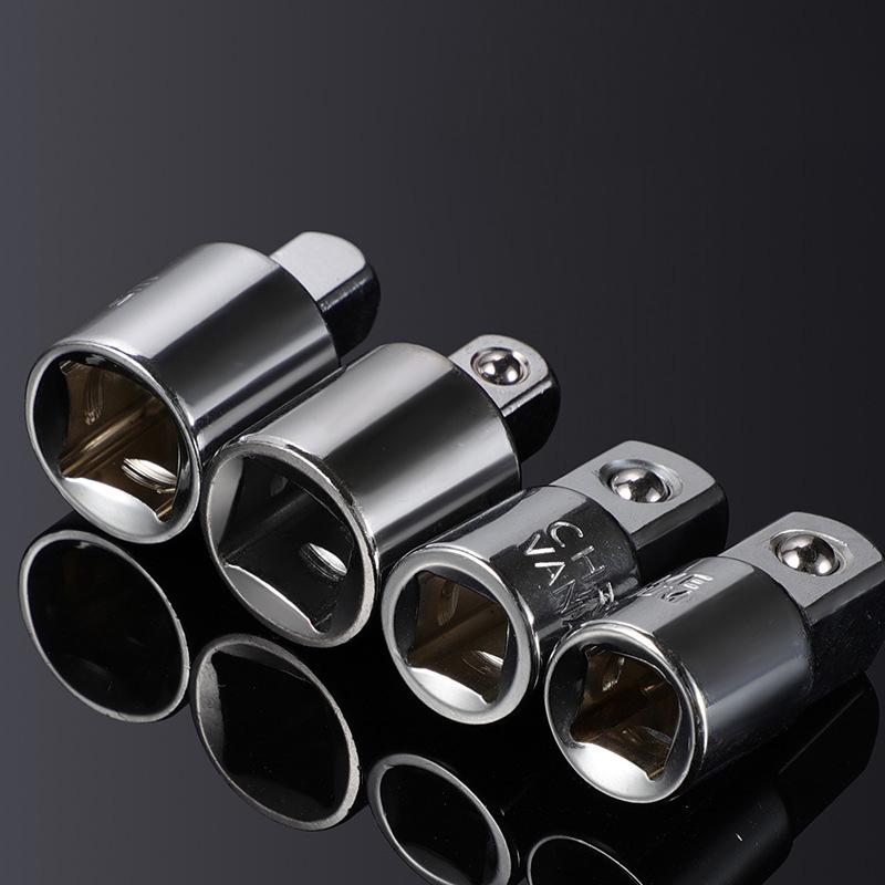 6Pcs Drive Socket Converter Wrench Transform Joint 1/4" 3/8" 1/2" Ratchet Wrench Adapter Chrome Vanadium Sleeve