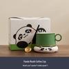 Panda Ceramic Mug with Spoon and Saucer