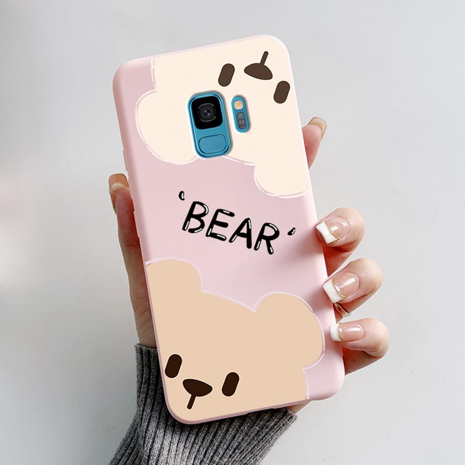 Case For Samsung Galaxy S9 S 9 Plus Phone Cover Cute Cat Cartoon Bear Frog Soft TPU Coque For Samsung S9 Bumper S9+ S9PLUS Funda