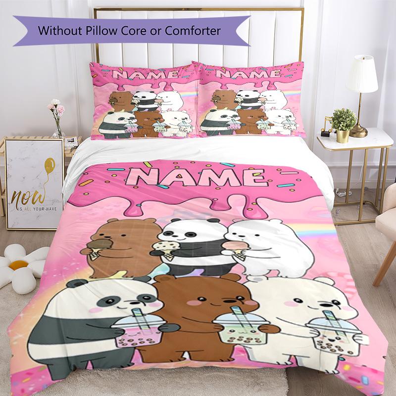Warner Bros. Works (31) Customize Your Name Bedding Set Breathable Duvet Cover with Pillowcases Home Decoration Birthday Gift