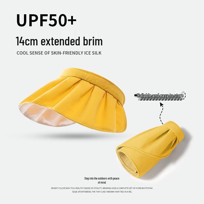 

Fashionable Large Brim Rollable Sun Visor One Size