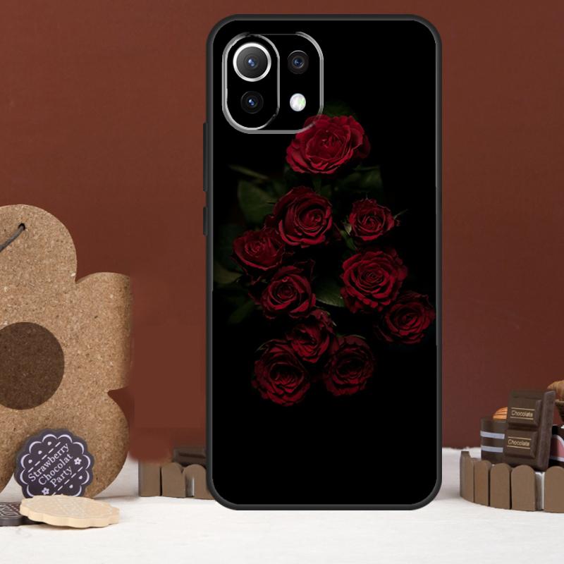 Flower Red Rose Case For Xiaomi 14 15 Ultra 15T 14T 13T 17 Pro Max POCO X7 Pro X5 X6 F5 F6 F7 F8 Ultra Cover