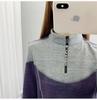 Women's Quick-Dry Fleece-Lined Long-Sleeve Running Shirt with Stand-Up Collar