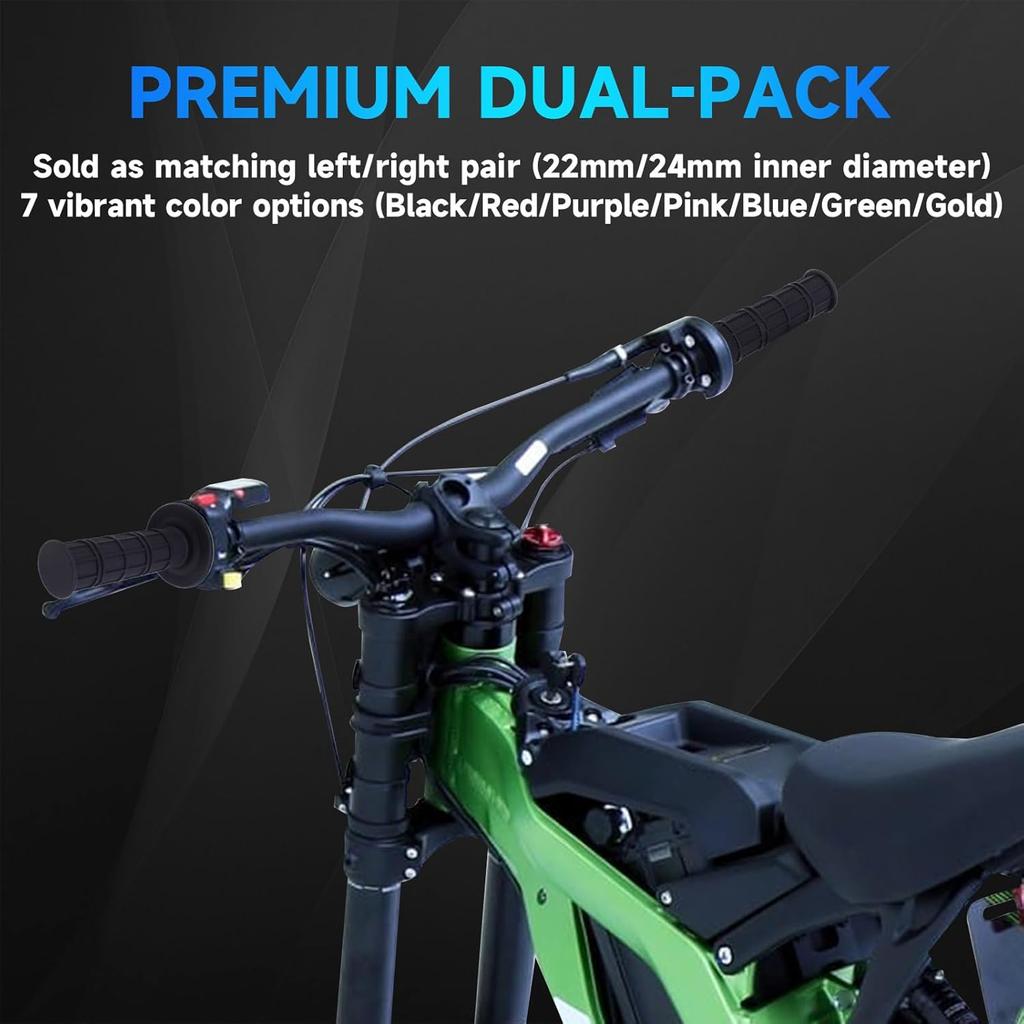 Dirt Bike Handlebar Grips 7/8" Rubber Handle Grip Universal For Sur Ron Surron LBX Talaria Sting R MX3/R MX4 MX5 Talaria X3 XXX E-Ride Pro SR S SS