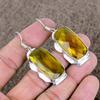 Citrine Gemstone Handmade 925 Sterling Silver Jewelry Earring 2.17" KKG-604