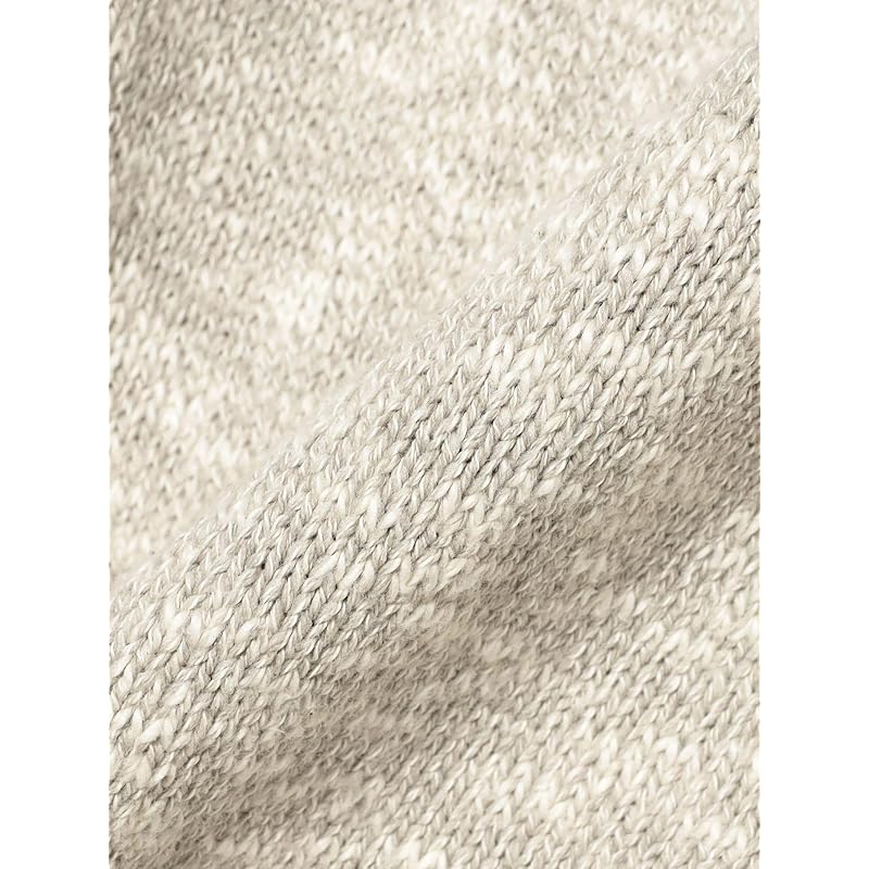 [Beaming Life Store by BEAMS] L/S Knit 5 Gauge Stretch Slab Crew Neck Knit Men's GREY L_92150360286