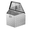 Trailer Tongue Box, 838 x 483 x 457 mm Aluminum Trailer Tongue Tool Box, Heavy Duty Storage Organizer with Lock & Keys, Utility Tool Chest for Pickup