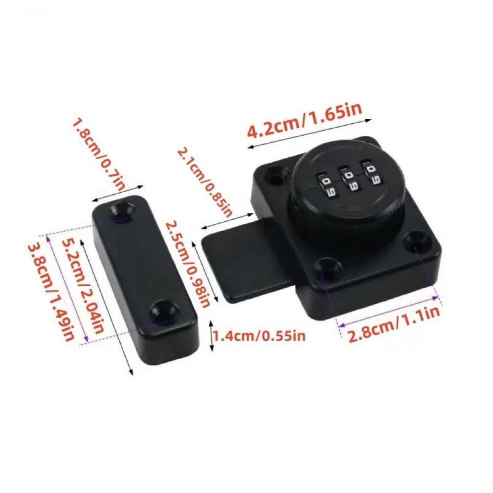 Security Protection Password Lock with 3 Digits Anti-Theft Door Password Catch  Entry Gate