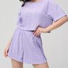 Comfortable Loose White Short Sleeve Pajama Set - Two-Piece Summer Sleepwear