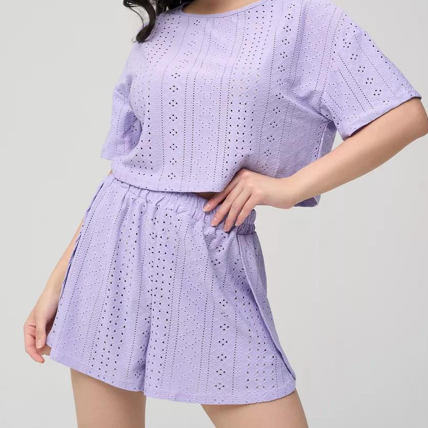 Comfortable Loose White Short Sleeve Pajama Set - Two-Piece Summer Sleepwear