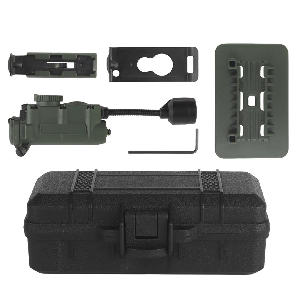 Tactical Sidewinder Helmet Light Red/Green/Blue/White/IR 4 Mode for Outdoor Militar Hunting Cycling Fishing Night LED Flashlight