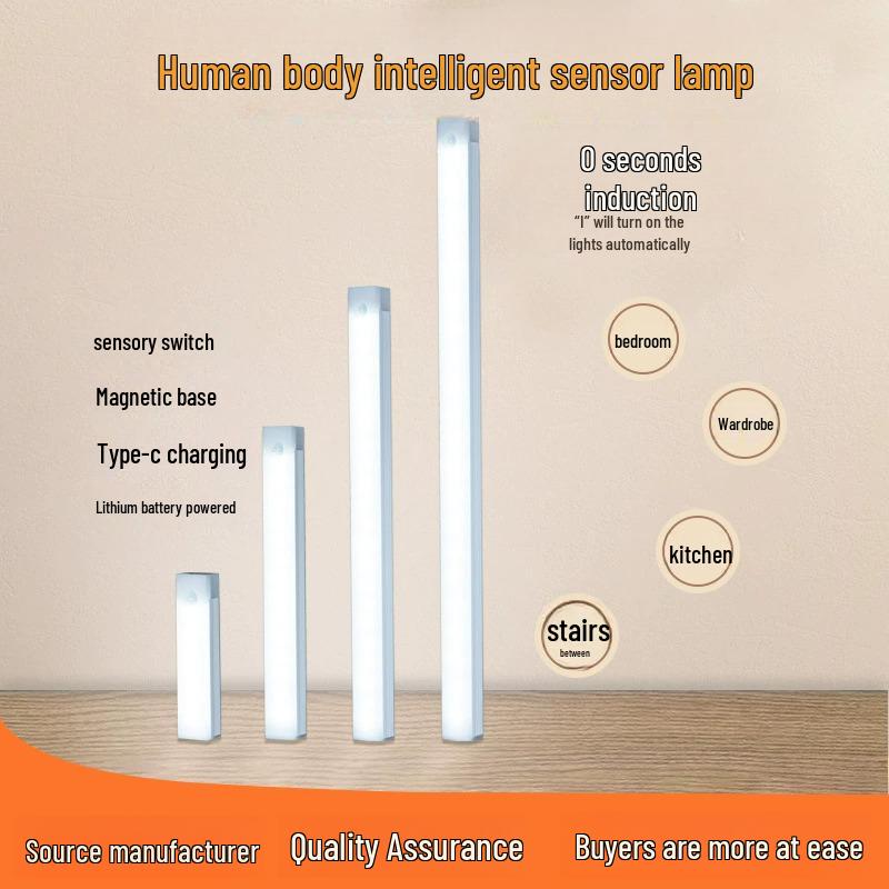 Wiederaufladbares LED-Bewegungssensor-Lichtleisten für Schränke, Garderoben oder Schuhregale