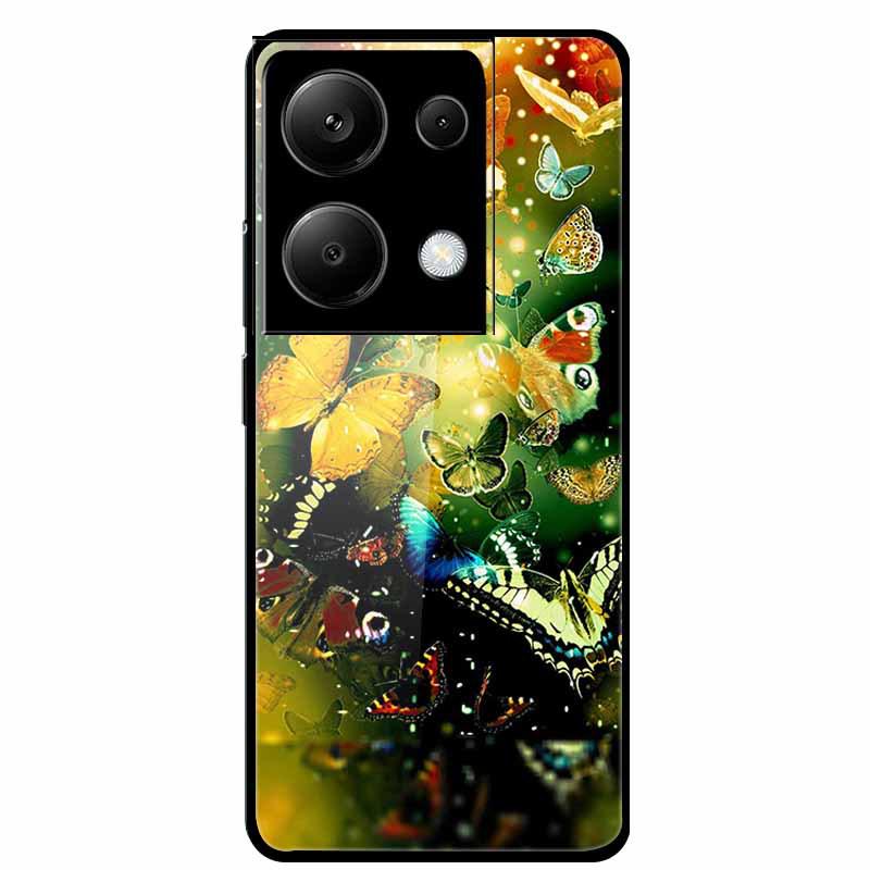 Redmi NOTE 13 PRO 4G Case with Tempered Glass & Aesthetic Color Painting