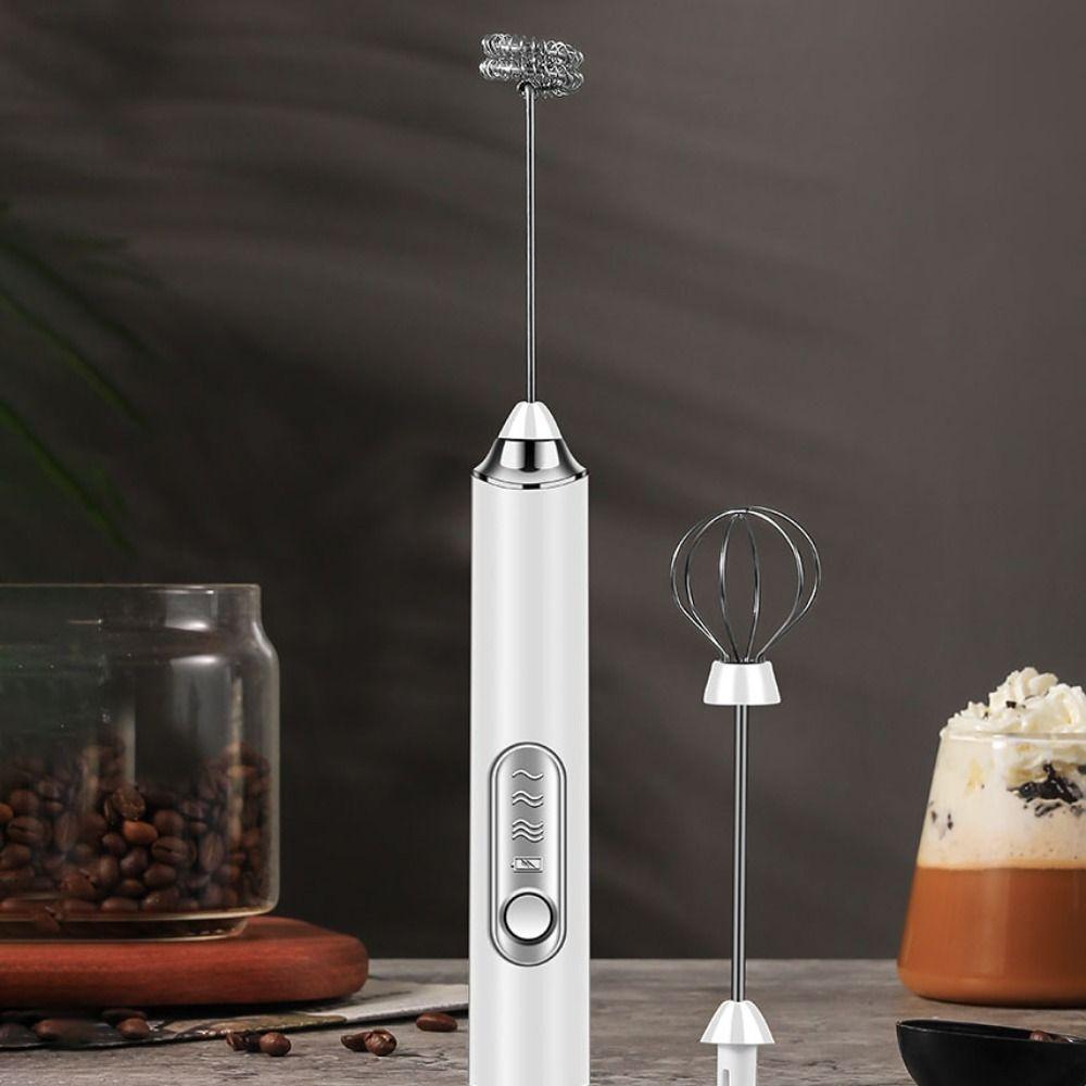 3 Gear Speed Electric Milk Frother Handheld Egg Beater Kitchen Gadget Coffee Whisk  Drink